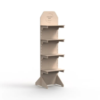 Comptoir de vente au détail modulaire en bois avec étagères, ensemble de meubles en contreplaqué CNC pour vitrine intérieure de magasin