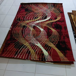 Alfombras Turcas Modernas de Polipropileno Jacquard Tejidas a Máquina, de Alta Calidad, Resistentes a las Manchas, de Pelo Alto, Abstractas, Medianas - Product Image 1