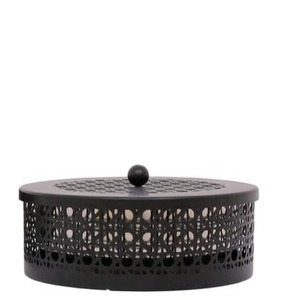 Grey Floral Round Glass Hot <b>Pot</b> with Lids Food Warmer <b>Set</b> to Keep Food Warm Kitchenware Stainless Steel Wooden - Product Image 2