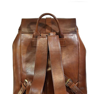 Mochilas de cuero más vendidas de alta calidad Mochilas de cuero de color sólido impermeables duraderas para la venta en línea - Product Image 6