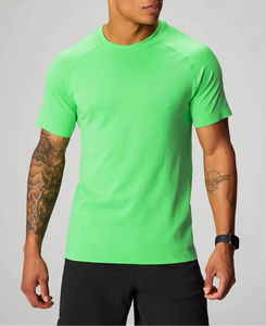 Fabricante OEM 2025, camiseta de gimnasio para hombre, camiseta muscular de manga raglán de poliéster Spandex de secado rápido para serigrafía - Product Image 4