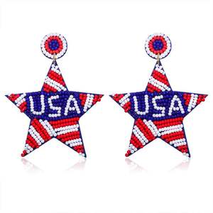 Premium Bloom Plant Design Handcraft Perlé Drop Dangle Broderie Boucles D'oreilles Élégant Mignon Bijoux À La Mode Par Hiba Enterprises - Product Image 5