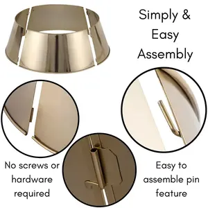 Collier d'arbre de luxe avec design rond pour base d'arbre de Noël Nouveau style de collier d'arbre Décoration de jardin en métal - Product Image 4