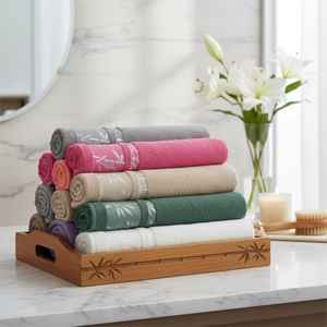 Wholesale 100% Micro Cotton Bamboo Blend Woven Hotel Bath Face <b>Towel</b> Ultra Soft Absorbent Home Use MYT-EX Brand Made in Turkey - Product Image 2