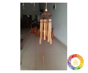 Oferta competitiva Campanas de viento de bambú para Calm Vibes Campanas de viento de bambú hechas a mano para decoración verde al aire libre ecológica - Product Image 5