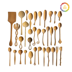 Cuillère en bois de haute qualité, outil de cuisine, design durable, surface polie, adaptée aux marchés de gros et d'exportation - Product Image 2