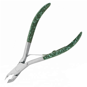 Pince à cuticules pour ongles de manucure à poignée antidérapante personnalisée 4.0 "pince à cuticules à poignée enduite de couleur en acier inoxydable allemand - Product Image 5