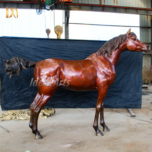 Estatua de escultura de <span class=keywords><strong>caballo</strong></span> árabe animal de metal de bronce de tamaño natural al aire libre a la <span class=keywords><strong>venta</strong></span> - Product Image 1