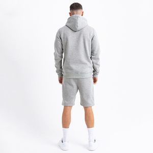 2025 personalizado Slim Fit hombres francés Terry chándal invierno impreso Logo Sudadera con capucha sudor corto de dos piezas conjunto de ropa de entrenamiento de talla grande - Product Image 4