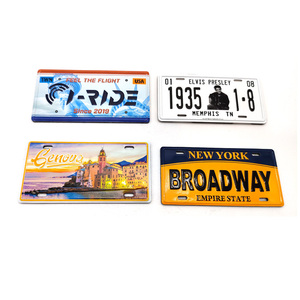 Cadeau touristique en métal d'impression de logo personnalisé <span class=keywords><strong>aimant</strong></span> de réfrigérateur souvenir de <span class=keywords><strong>plaque</strong></span> d'immatriculation des Émirats arabes unis - Product Image 6