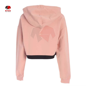 Sudadera con Capucha Corta de Alta Calidad con Cierre Frontal y Logo, Estilo Casual de Invierno con Hombros Caídos, Precio al por Mayor para Mujeres Adultas y Niños - Product Image 6