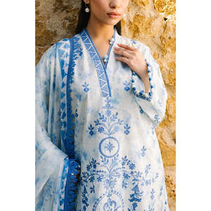 Conjunto de Traje de 3 Piezas para Mujer con Bordado y Estampado, con Borde y Dupatta de Chifón Estampado PR-62007 - Product Image 3