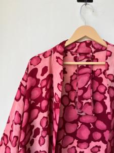 Kimono Bohemio de Seda para Mujer, Bata de Tela de Sari Indio PARA LA Playa, Vintage, Reciclado, Regalo para Vacaciones, Verano - Product Image 3