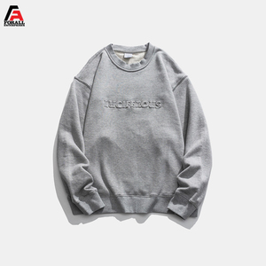 เสื้อฮู้ดลายนูนใช้ได้ทั้งชายและหญิงเสื้อสเวตเตอร์คอกลมงานปักโลโก้ขนแกะไซส์ใหญ่พิเศษสำหรับฤดูหนาว3D - Product Image 5
