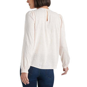 Top de Manga Larga con Estampado Floral y Decoración Fruncida de la Marca Lucky para Mujer, Talla Pequeña, Color Rosa - Product Image 2