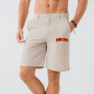 Short de survêtement en sergé 100% coton de couleur unie sur mesure de haute qualité coupe décontractée short de course pour hommes - Product Image 4