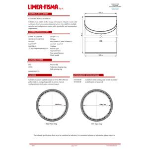 กระป๋องทรงกระบอกเหล็กเคลือบคุณภาพดีที่สุด ขนาด 155 มม. ปรับแต่งได้ พร้อมฝาปิดแบบกด และความจุรวมตั้งแต่ 2.6 ถึง 3.5 ลิตร - Product Image 2