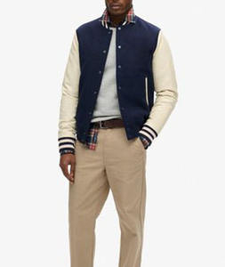 Custom High Quality <b>Suede</b> Fashion Varsity <b>Jacket</b> <b>For</b> <b>Men</b> College Letterman Baseball Bomber Down Collar Ribbed Cuffs - Product Image 2