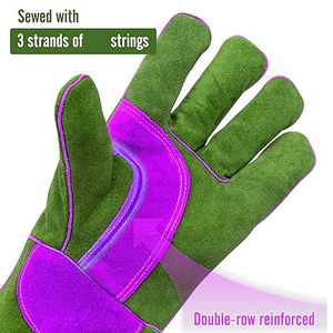 Guantes DE TRABAJO multifuncionales para soldar, los mejores guantes de trabajo de soldadura de cuero completamente dividido, el más nuevo estilo de tendencia, guantes de trabajo cómodos para soldador - Product Image 4