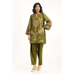 Conjunto de traje coordinado bordado Karandi para mujer IPST-55102 - Product Image 5