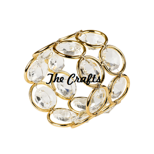 แหวนกระดาษทิชชูคุณภาพเยี่ยม สแตนเลสและคริสตัล แหวนรองกระดาษเช็ดปาก ขนาดและรูปทรงปรับแต่งได้ - Product Image 2