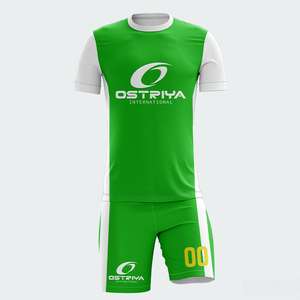 ชุดเสื้อและกางเกงฟุตบอลพิมพ์ลายโพลีเอสเตอร์ 100% แบบระเหิดสี แห้งเร็ว ระบายอากาศได้ดี รับผลิตตามแบบ OEM พร้อมสกรีนชื่อทีม - Product Image 4