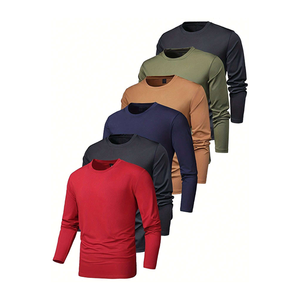 T-shirt à manches longues surdimensionné pour homme de qualité supérieure, 160 g/m², avec impression personnalisée, 100 % coton, couleurs et logo personnalisables - Product Image 1