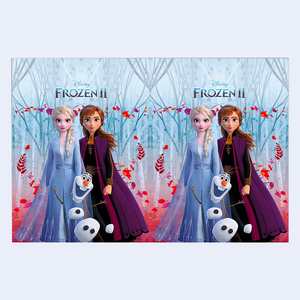 Nappe de table en plastique effet givré 1,2x1,8m pour décorations de fête, lot de 2 - Product Image 2