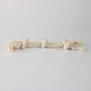 Jouet pour chien en corde de coton naturelle à trois nœuds, pour tirer et mâcher, utilisation durable, fibre sûre provenant d'un fournisseur vietnamien - Product Image 2