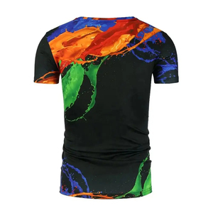 T-shirt à manches courtes pour hommes, à imprimé logo personnalisé, à la mode, taille USA - Product Image 5