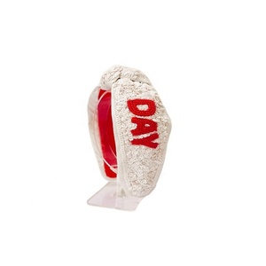 Game Day Beaded <b>Headband</b> for your Sports Day Football Team Themed Seed Beaded Hairband - Product Image 2