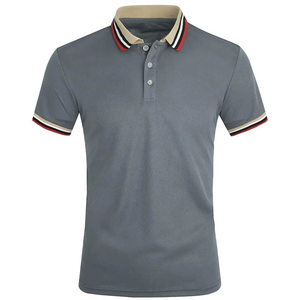 Venta al por mayor de los hombres de verano sólido Casual transpirable algodón Polo moda transpirable hombre de negocios de alta calidad camisa de manga corta - Product Image 2
