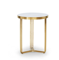 Meubles de salon en marbre et laiton design moderne pieds dorés table basse centrale en marbre 3 tailles différentes