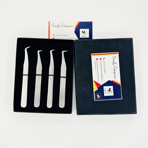 Private Label Japanese Stainless Steel Durable 10mm Eyelash Tweezers Custom Logo <b>Smooth</b> Tip Volume Lash Extension Matt Finish - Product Image 6