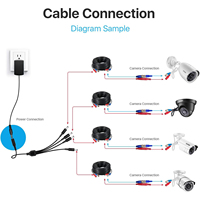 Adaptateur de prise de courant continu 5,5x2,1 mm mâle/femelle 12V FPC PCB IP67 RF/UHF pour système d'énergie solaire, caméra de sécurité domestique CCTV