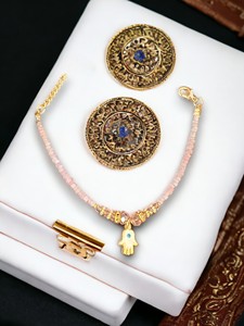 DAFNI BIG PAZAR Bohemian <b>Beaded</b> <b>Bracelet</b> with Natural Stone and Precious Metal Alloy Unisex Gift - Product Image 1