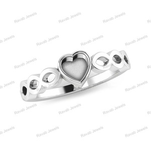 Good Quality Pure 925 Sterling Silver Semi Mount Semi Manufactures Finished Ring Finding Setting DIY Base for 5*5mm Stone Inlay - Product Image 1