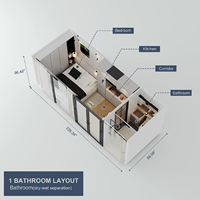 Maison capsule modulaire préfabriquée moderne Apple Cabin pour bureau, immeuble, appartement, villa, maisonnette écologique