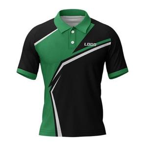 Tissu en toile de golf en polyester pour polos de haute qualité, respirant et à motif solide, par sublimation personnalisée pour hommes - Product Image 5