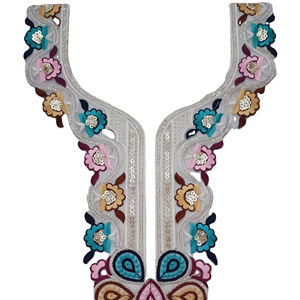 Collares de encaje bordados personalizados de lujo, parches cosidos para ropa formal y vestidos de novia, accesorios de moda/ropa - Product Image 1