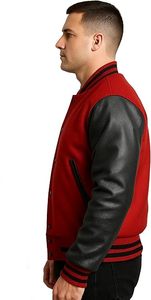 2025 nuevo OEM 100% chaquetas de béisbol universitarias de alta calidad para hombres algodón poliéster venta completa bombardero liso estilo callejero - Product Image 6