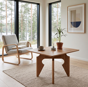 Table basse rectangulaire moderne en chêne massif pour salon, mobilier de maison avec garantie de 3 ans, hôtel, appartement, villa, meubles MT - Product Image 1
