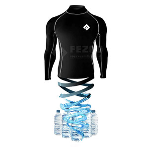 Nuevo OEM acepta cuello camisa de manga larga personalizado Rash Guard protección seguridad Unisex deportes Spandex/poliéster transpirable secado rápido - Product Image 5
