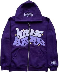 Nuevas sudaderas con diseños personalizados, impresión 3D en relieve, sudadera con capucha y cremallera, agrega tu logotipo o texto personalizado. - Product Image 2