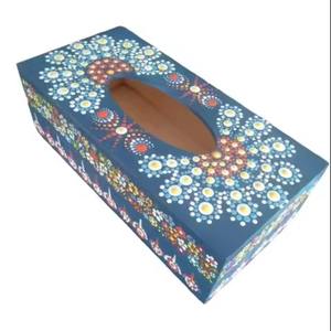 Caja de pañuelos de madera moderna, servilletero con diseño de impresión de pegatina para hoteles, restaurantes, mesa, propósito decorativo, uso diario - Product Image 6