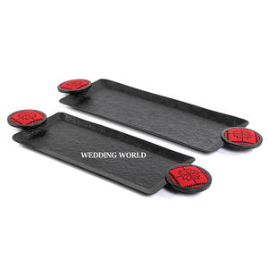 Bandeja de chocolate de metal de lujo Juego de dos platos de chocolate hechos a mano Clásico Elegante Nueva bandeja de chocolate de lujo - Product Image 5