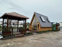 Villa à ossature acier de forme irrégulière, appartement préfabriqué, structure de toit à pignon de norme européenne, luxe, 2 chambres, petite pièce