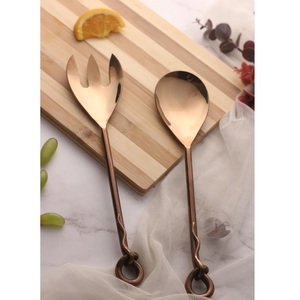 เซิร์ฟเวอร์สลัดสแตนเลสชุบทองแดงสำหรับใช้ในบ้านโรงแรมในราคาที่ดีที่สุดจากอินเดียเซิร์ฟเวอร์สลัด - Product Image 4