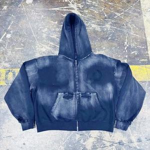 Sweat à capuche unisexe surdimensionné de haute qualité, style streetwear, effet délavé, vintage, 100% coton, molleton épais pour l'hiver, personnalisable - Product Image 6