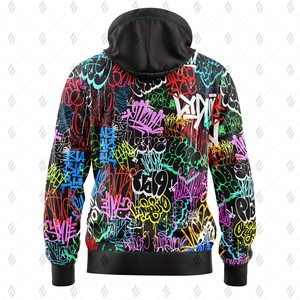 Sweat à capuche en coton uni personnalisé, tricoté, avec poche, coupe ample, tissu doux et léger, style décontracté, OEM en gros - Product Image 3